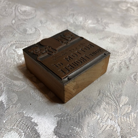 Antique Wooden Print Block Plumber Ad - Picture 2 of 4